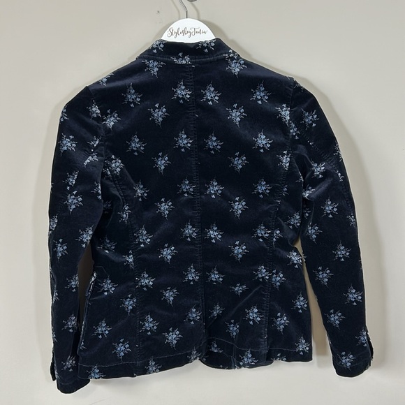 Rebecca Taylor La Vie Celeste Floral Velvet Jacket AND Pant Set XS Pant Sz 25 - Picture 14 of 16